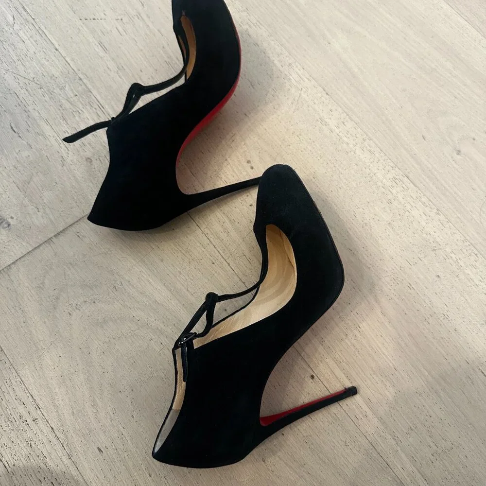 Christian Louboutin TPoppins SUEDE Pumps 100 mm - Picture 4 of 6